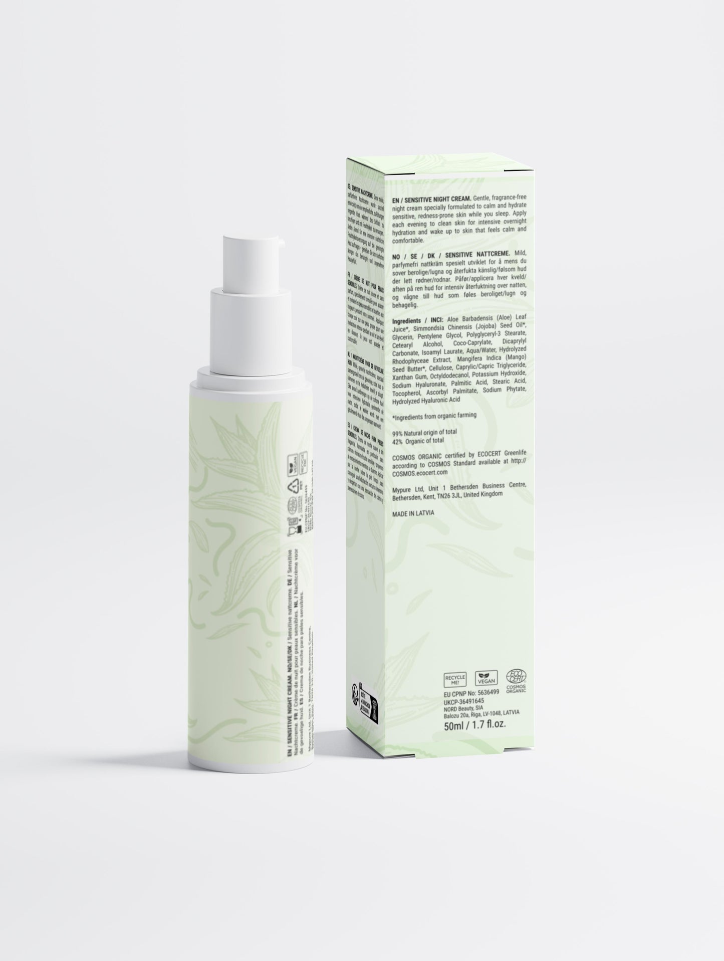Sensitive Skin Overnight Cream, Fragrance-Free