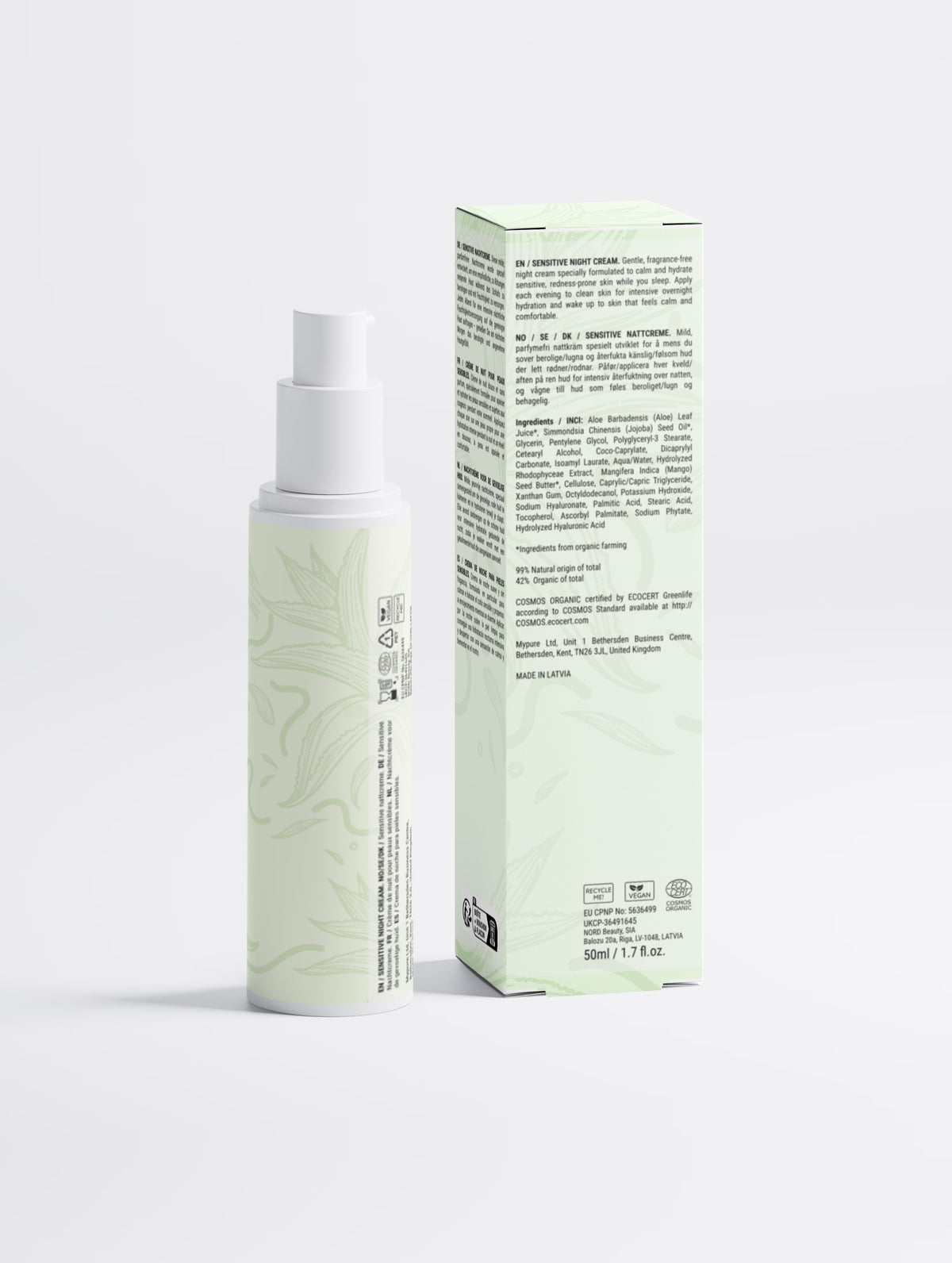 Sensitive Skin Overnight Cream, Fragrance Free
