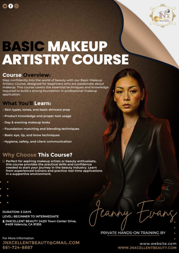Basic Makeup Artistry Course  $1,950